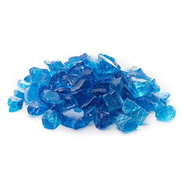Exotic Pebbles 12 lbs Fire Glass Turquoise 1/2"