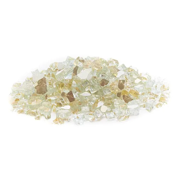 Exotic Pebbles 12 lbs Fire Reflect Glass Gold 1/2" - Image 2