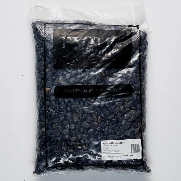 Exotic Pebbles 20 lbs Pol Black Pebbles - Image 2