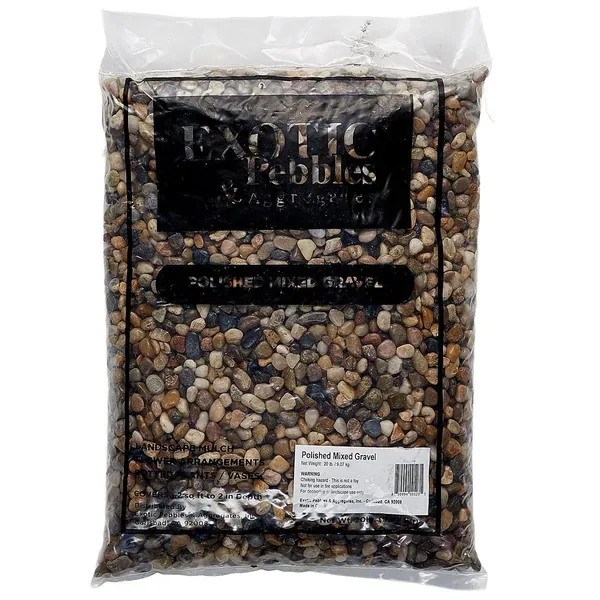 Exotic Pebbles 20 lbs Pol Mixed Grave 3/8" - Image 2