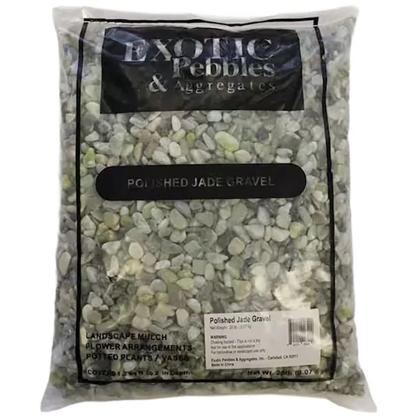 Exotic Pebbles 20 lbs Polish Jade Gravel Size
