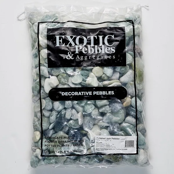 Exotic Pebbles 20 lbs Polished Jade Pebbles