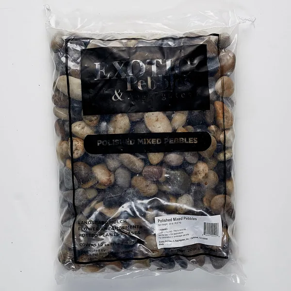 Exotic Pebbles 20 lbs Polished Mixed Pebbles