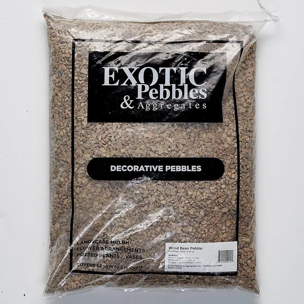 Exotic Pebbles 20 lbs Wood Bean Pebble 1/5"