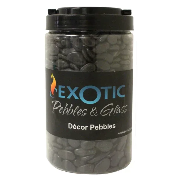 Exotic Pebbles 5 lbs Jar Polish Black Pebble Size - Image 2