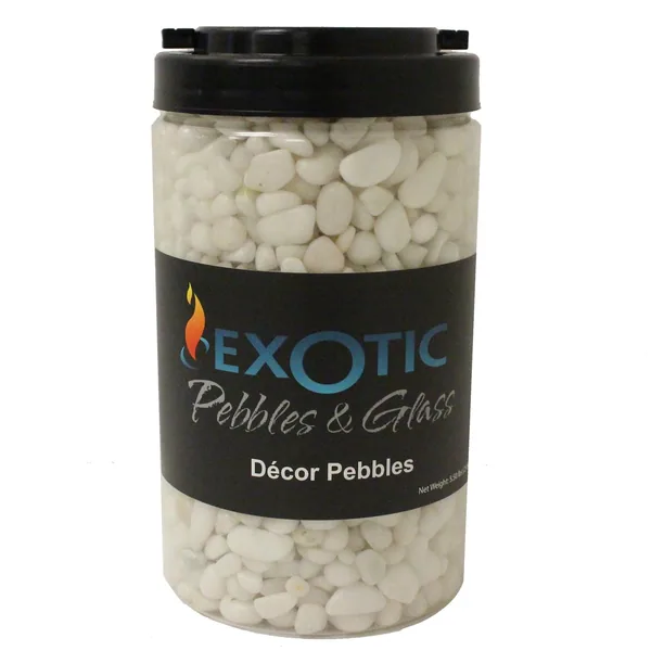 Exotic Pebbles 5 lbs Jar Polish White Gravel Size