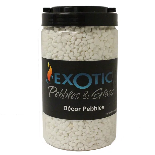 Exotic Pebbles 5 lbs Jar White Bean Size