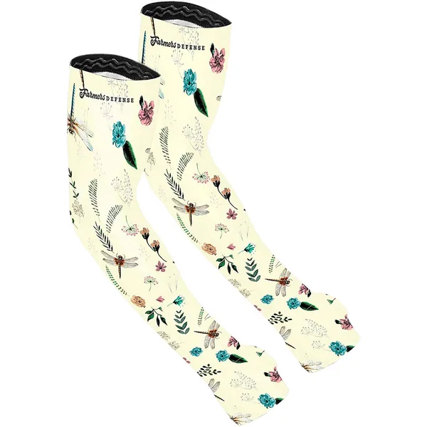 Farmers Defense Small/Medium Protection Sleeves Dragonfly Meadow Cream