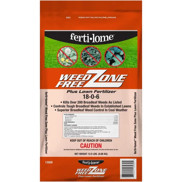Fertilome 12.5 lbs Weed Free Zone Plus Lawn Fertilizer 18-0-6