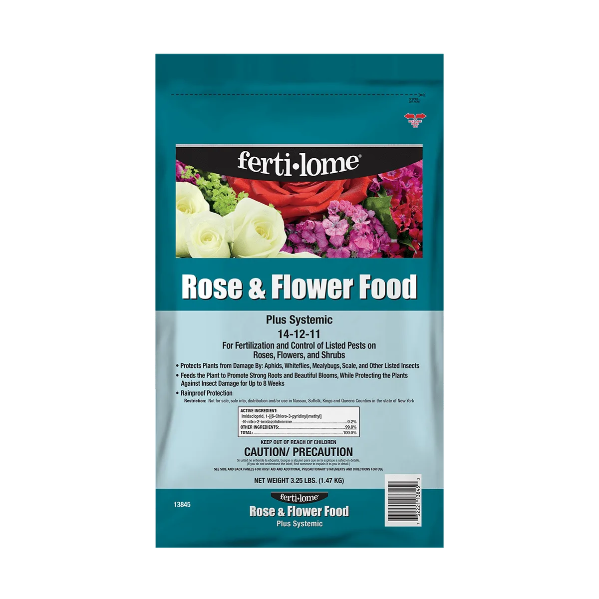Fertilome 3.25 lbs Rose & Flower Food Plus Systemic 14-12-11 - Image 2