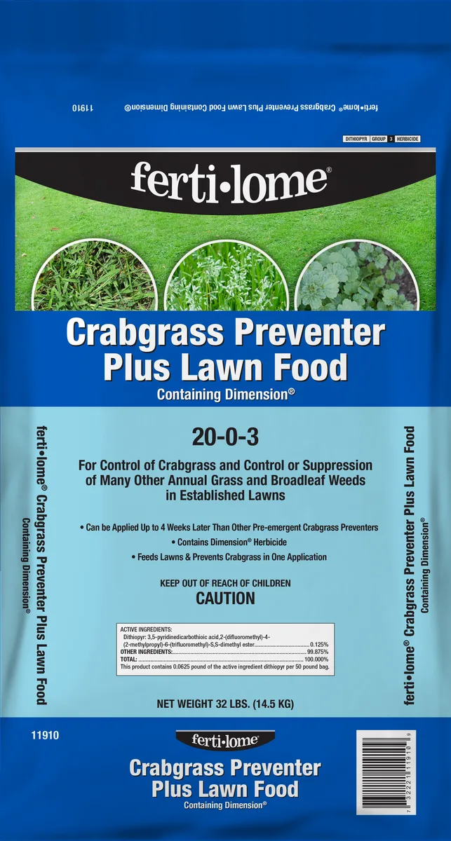 Fertilome 32 lbs Crabgrass Prevent & Lawn Food w/ Dimension 20-0-3 - Image 2