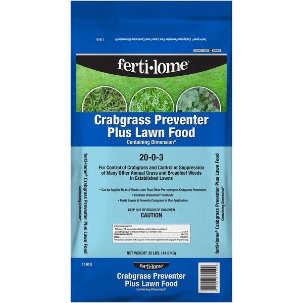 Fertilome 32 lbs Crabgrass Prevent & Lawn Food w/ Dimension 20-0-3