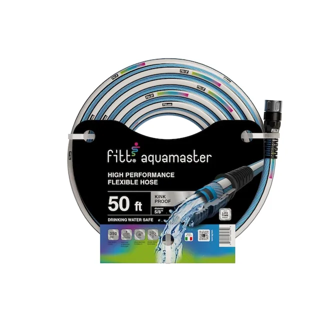FITT 5/8"x50' Aquamaster Hybrid Garden Hose Blue - Image 2