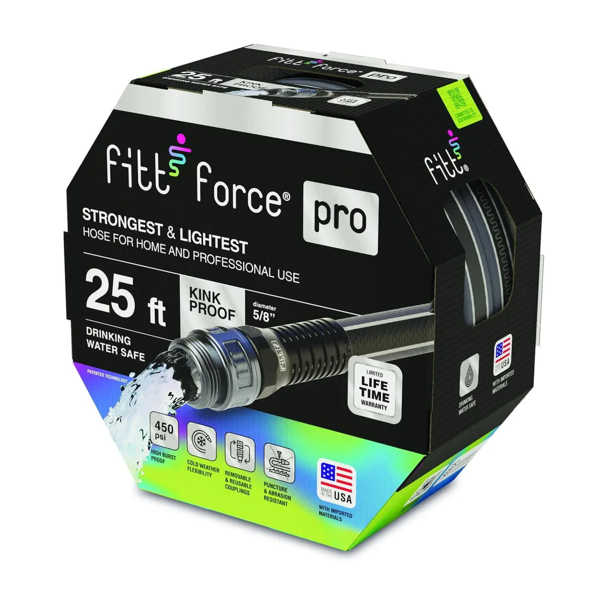 FITT 5/8"x50' Force Pro Lightweight & Compact Hose - Image 2