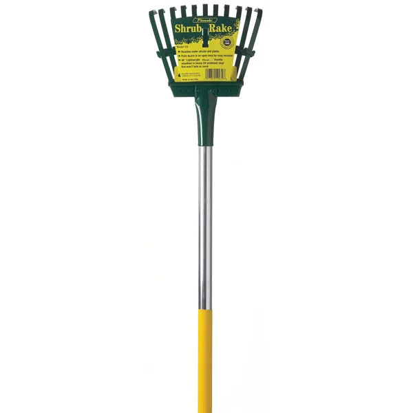 Flexrake Shrub Rake w/ 8" Flex-Steel Head 48" AlumiLite Handle