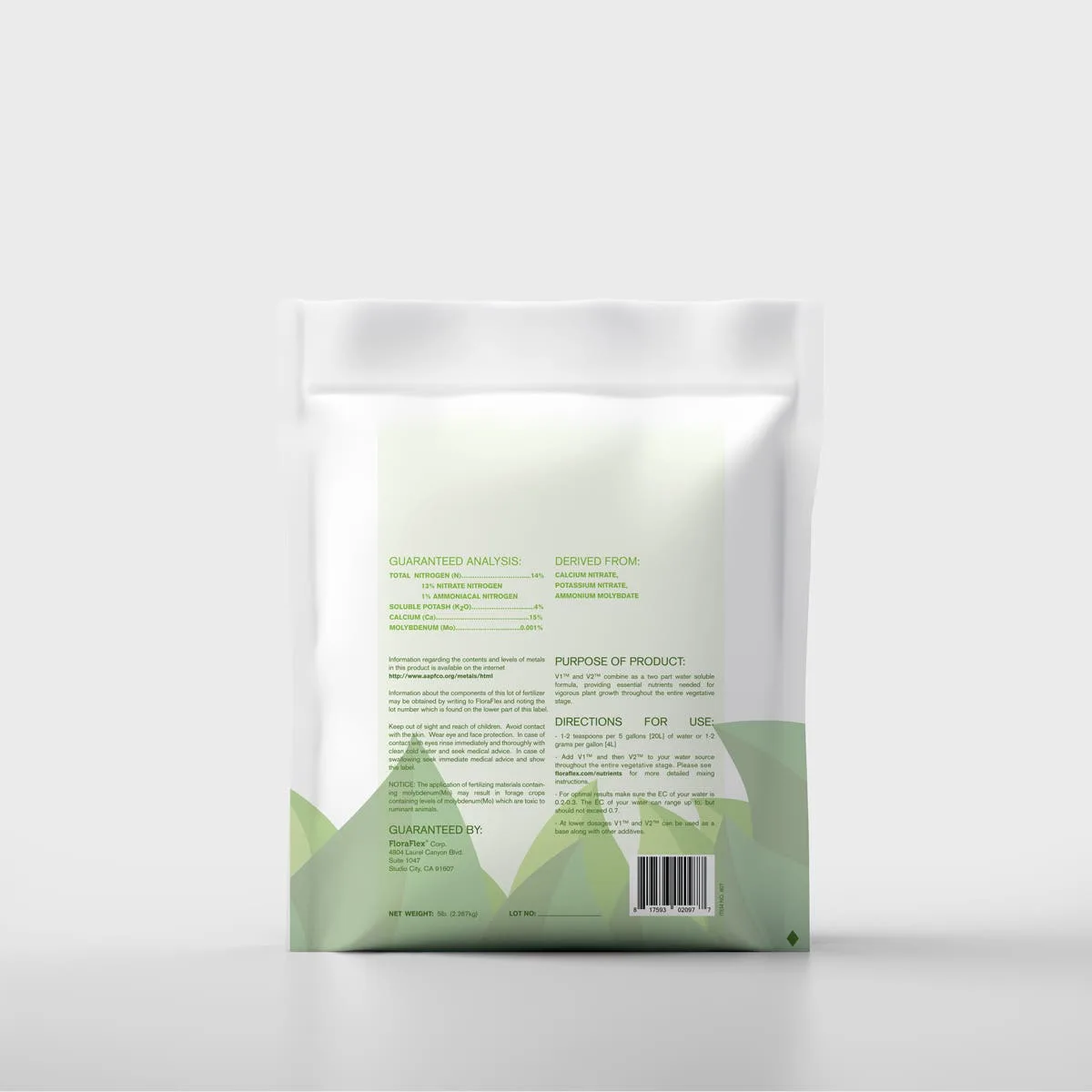 FloraFlex Nutrients V1 Bag 22lbs - Image 2