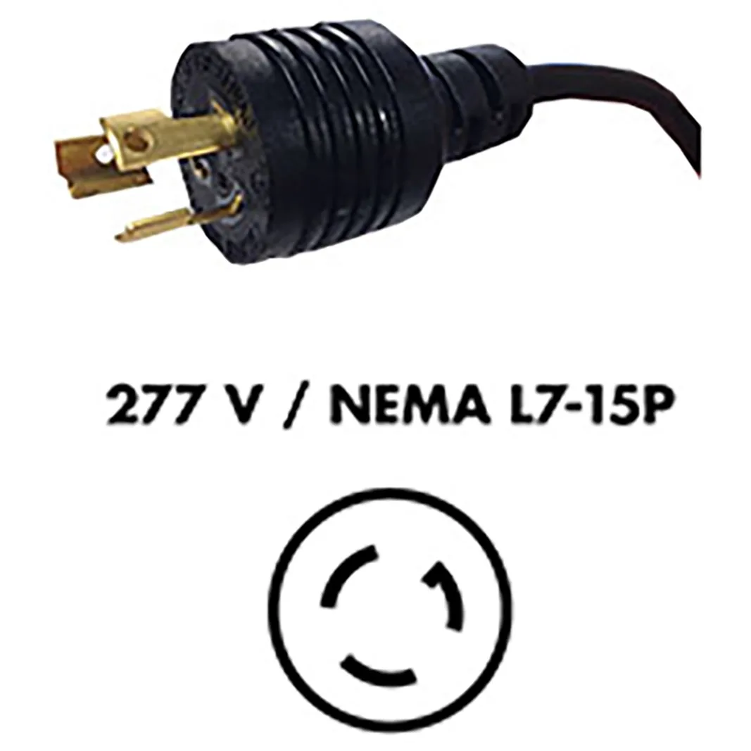 Fluence AC Cord, 15' ( 4572mm ), NEMA L7-15P Plug to M19 Push Lock Connector, Max 277V AC 5/CA - Image 2