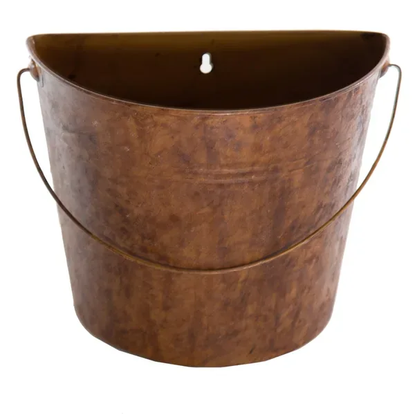Gardener Select 10.2" Half Round Wall Bucket Rusty 10.2"x5.1"x8.7" - Image 2
