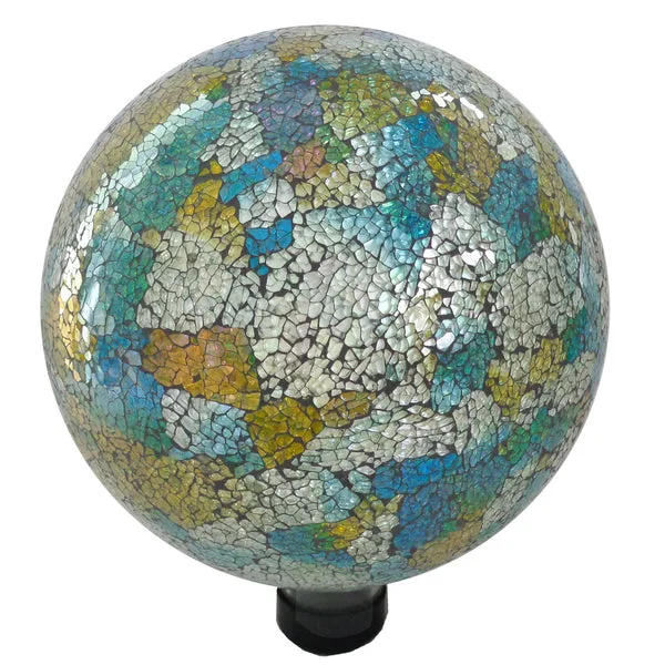 Gardener Select 10" Blue Square Sphere Glass Garden Globe - Image 2