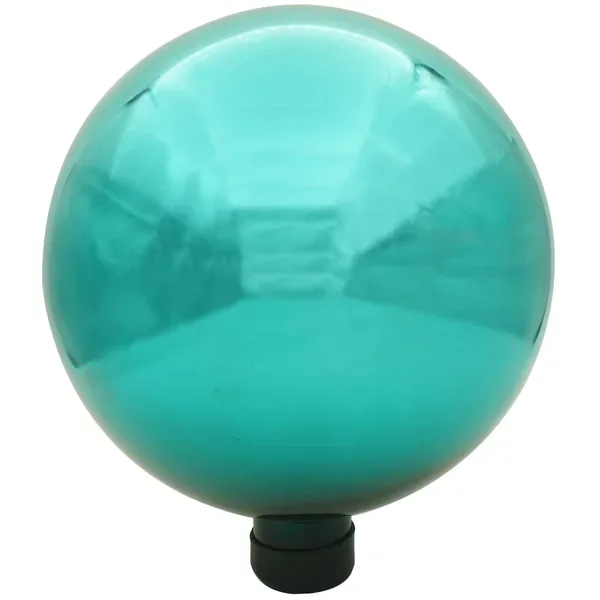 Gardener Select 10" Sea Blue Glass Garden Globe - Image 2