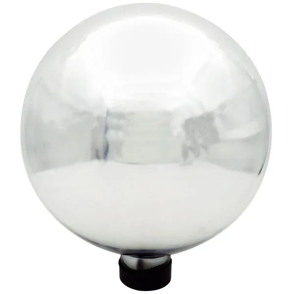 Gardener Select 10" Silver Plated Glass Garden Globe - Image 2