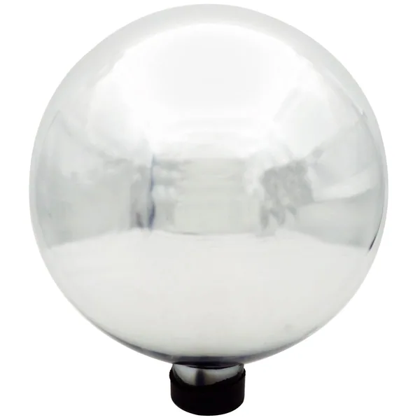 Gardener Select 10" Silver Plated Glass Garden Globe