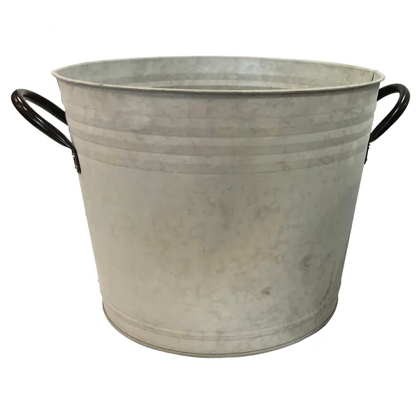 Gardener Select 11.8" White Metal Planter with Handles