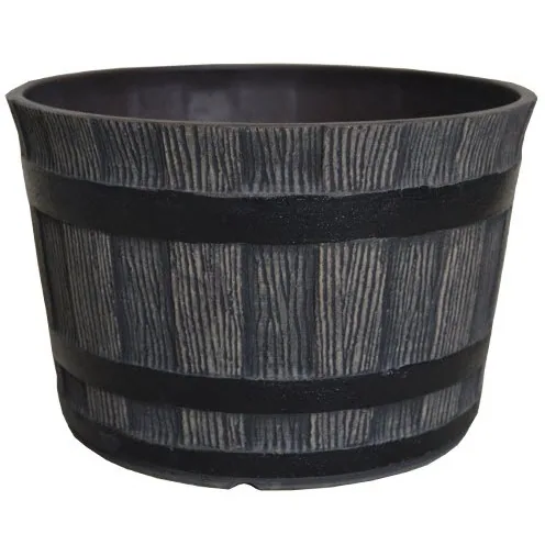 Gardener Select 12" Barn Whiskey Brl Round Planter - 1 Planter