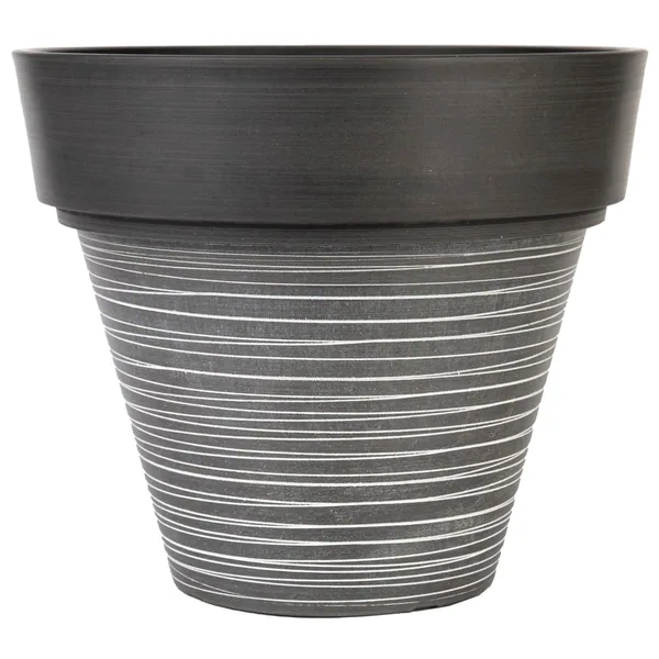 Gardener Select 12" Carved Finish Look Light Grey Planter