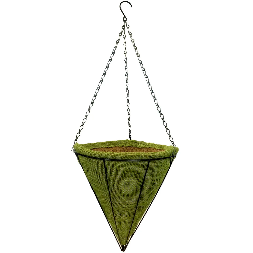 Gardener Select 12" Jute Patio Pot w/ Green Coco Liner - 1 Planter - Image 2