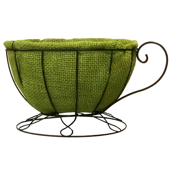 Gardener Select 12" Jute Patio Pot w/ Green Coco Liner - 1 Planter