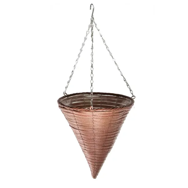 Gardener Select 12" Plastic Cone Hanging Basket Rust - Image 2