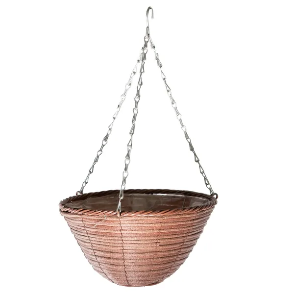 Gardener Select 12" Plastic Round Hanging Basket Rust