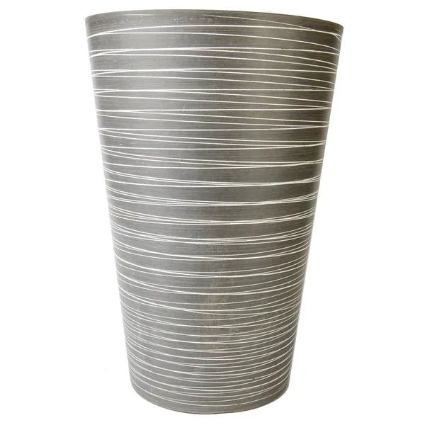 Gardener Select 12" Tall Round Planter Light Grey - Image 2