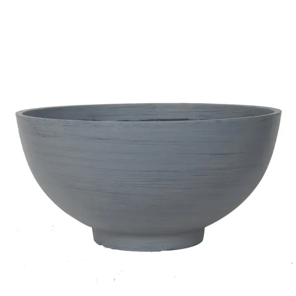 Gardener Select 13" Bowl Brick Blk/Grey Planter - Image 2