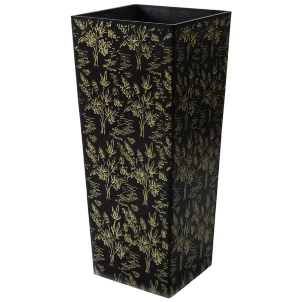 Gardener Select 13"x28" Mixed Stone Black Planter