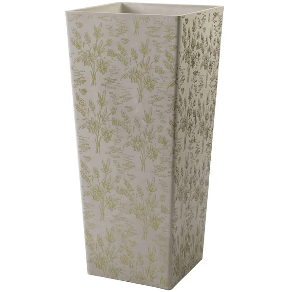 Gardener Select 13"x28" Mixed Stone White Planter