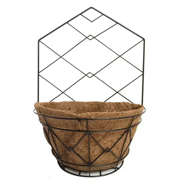 Gardener Select 14" Black Plaid Wall Planter 14"wx20"h - Image 2
