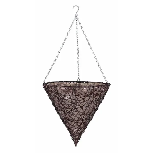 Gardener Select 14" Cone Hanging Basket Black - 1 Basket - Image 2