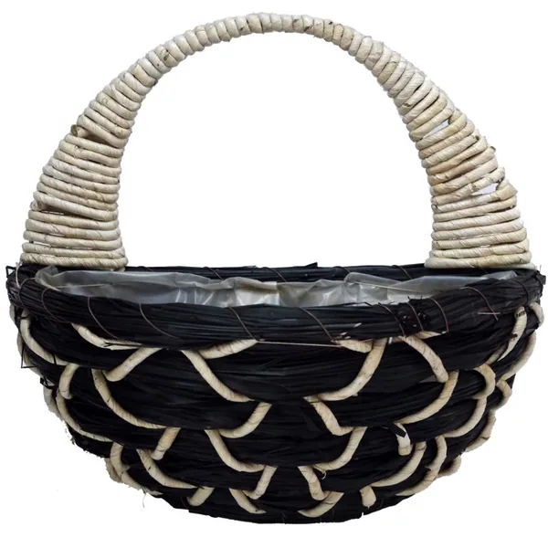 Gardener Select 14" Wall Basket Black With White Handle - 1 Basket