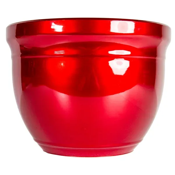 Gardener Select 15" Madison Metallic Red Planter 15.35"x15.35"x11.22" - Image 2