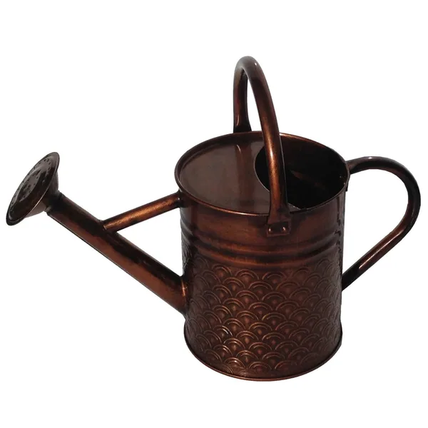 Gardener Select 2.4L.63G Watering Can Copper Finish Textured Pattern