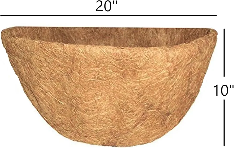 Gardener Select 20" Wall Basket Shape Coco Liner - Image 2