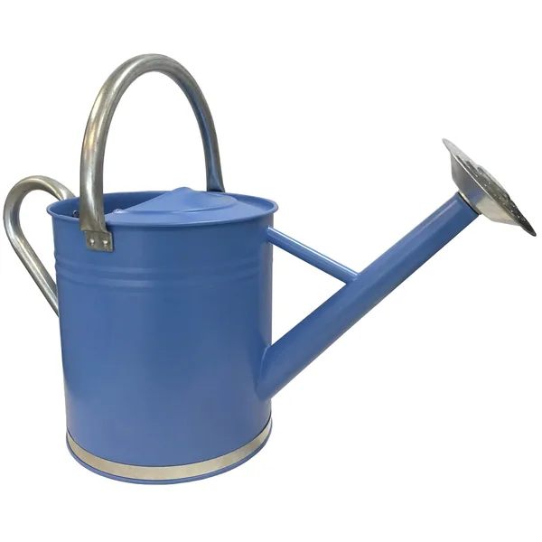 Gardener Select 3.5L.92G Watering Can Blue Galv with Galvanized Accents