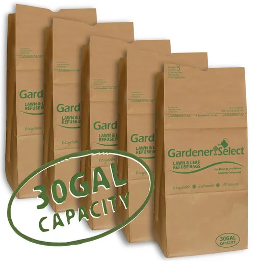 Gardener Select 30Gal Lawn & Refuse Bag EA=5pk 16"x12"x35" - Image 2