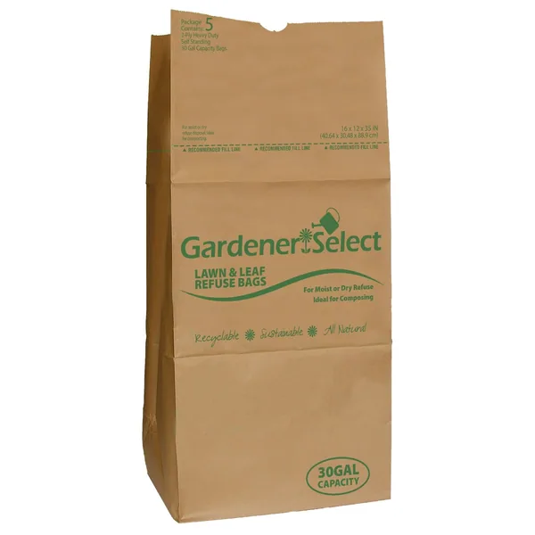 Gardener Select 30Gal Lawn & Refuse Bag EA=5pk 16"x12"x35"