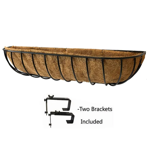Gardener Select 36" Cottage Window Deck Planter with 2 Brackets