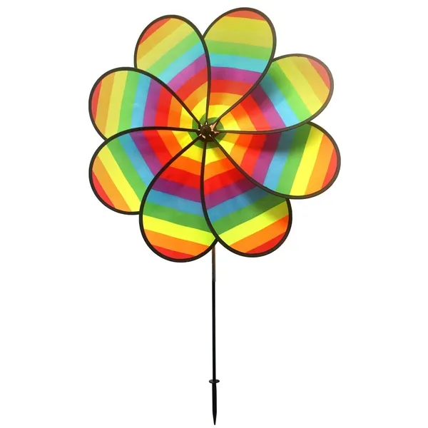Gardener Select 39x61 Large Flower Pinwheel Rainbow - Image 2
