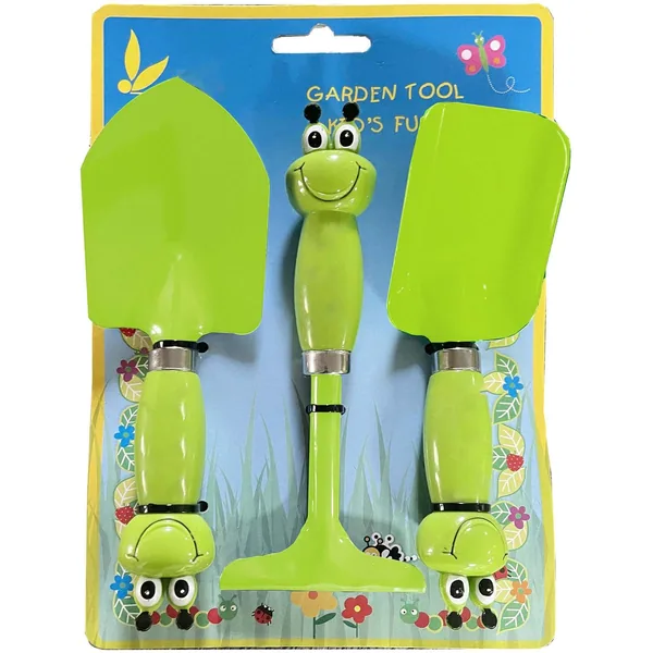 Gardener Select 3pc Cartoon Kids Tool Set - Trowel, Fork & Rake