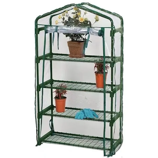 Gardener Select 4 Ventilated Shelf Small Greenhouse with Heavy Duty Transport Cover - Image 2
